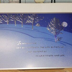 HALLMARK‎ Greeting Cards Adult Set of 20 Multicolor Excellent Winter Ace